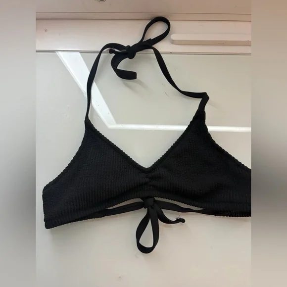 AERIE CRINKLE HALTER VOOP BIKINI TOP WOMENS!! - Picture 6 of 11